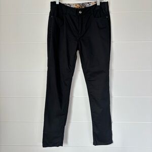 Robert Graham Black Slim Fit Men's Pants Size 30 x 28